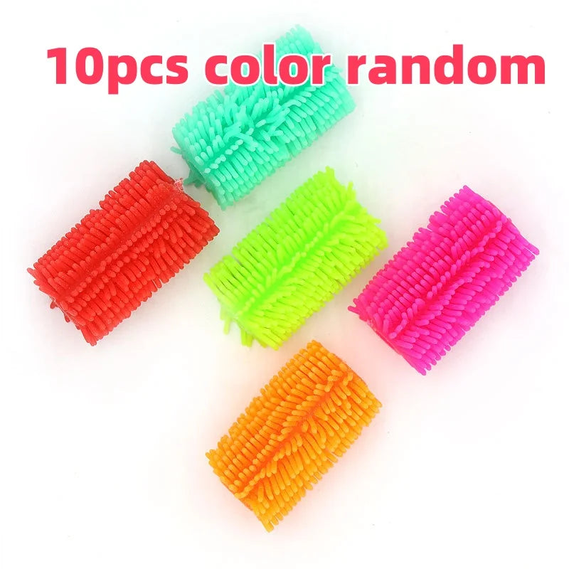 Stress Relief Pen Set Toy Silicone Silk Plush Pen Set Releases Pressure, Squeezes Creatively, Novel Stress Relief Toy Children's