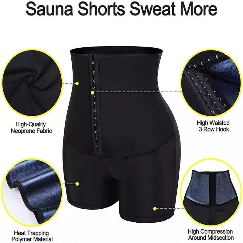 Women Waist Trainer Sauna Pants for Weight loss Fat burning High Waist Body Shaper Sweat Pants
