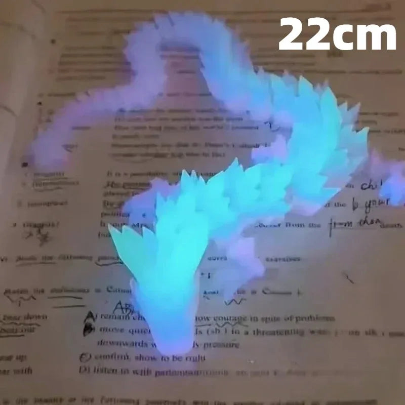 3D Printed Articulated Dragon - Glow in the Dark Desktop Decor