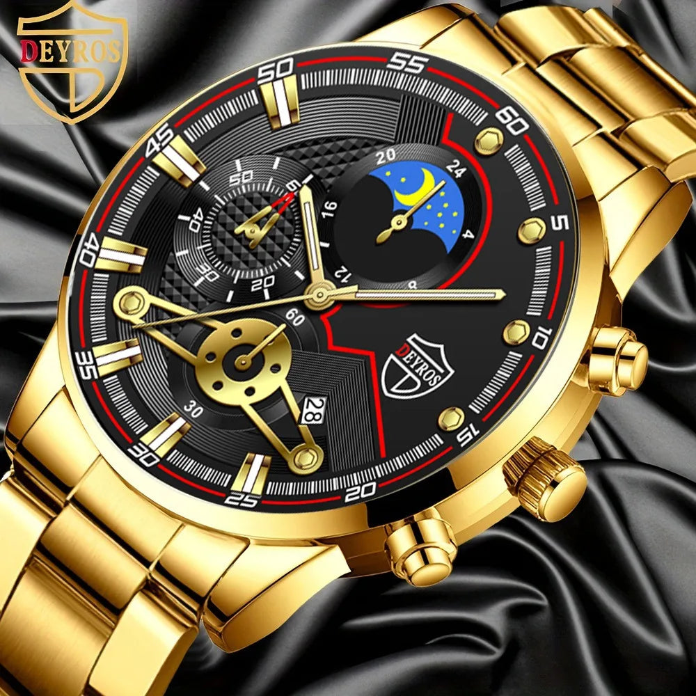 Hot Selling 10 Pcs/set Watches for Men, Watch for Men, Alloy Strap Wrist Watch for Men, Outdoor Style Watch for Men