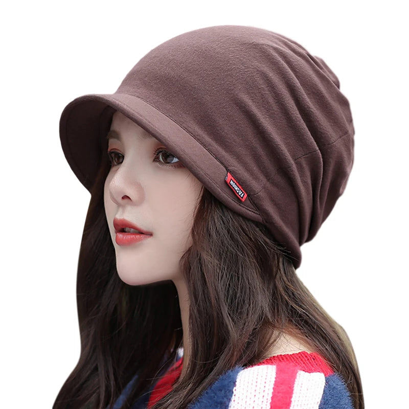 Ladies's Knitted Head Cap Ladies Fashion Windproof Warm Thicken Hats Simple Solid Color Hat For WomenNew Autumn Winter Hat