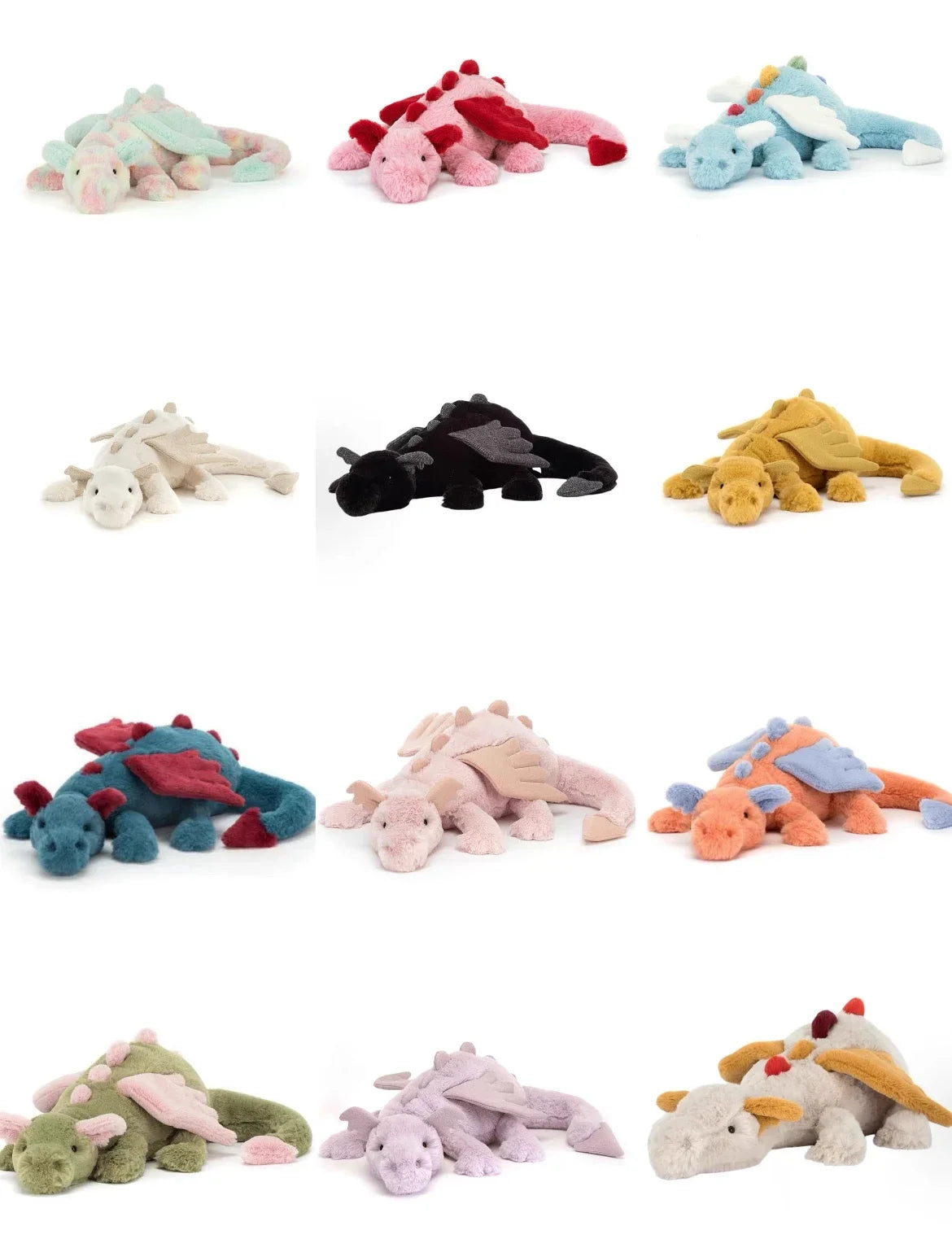 Jellycat Dragon Plush Toy Series | Cute Stuffed Animal Birthday Gift for Kids & Adults
