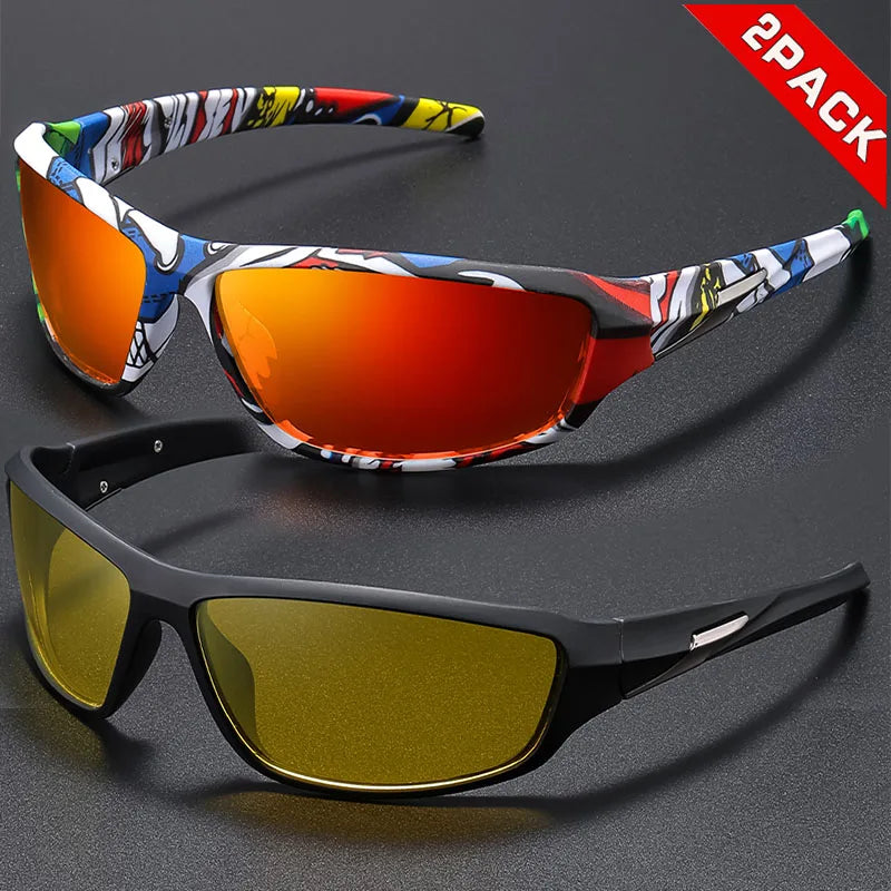 Trendy Unisex Fashion Sunglasses Set — 2 Pairs