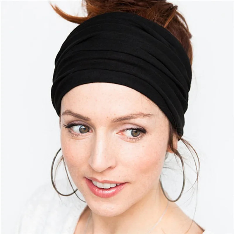 New Elastic Cycling Headband Women Fitness Headband Sweatband Fitness Headwrap Non-slip Bike Headwear Running Fitness Hairband