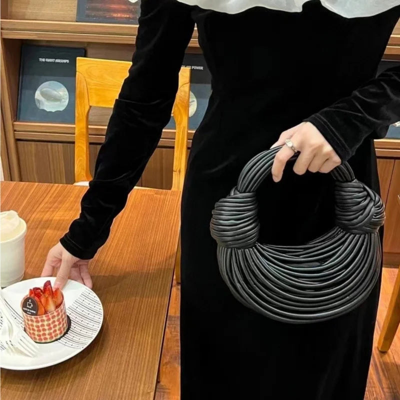 Women's Handwoven Rope Knotted Shoulder Bag