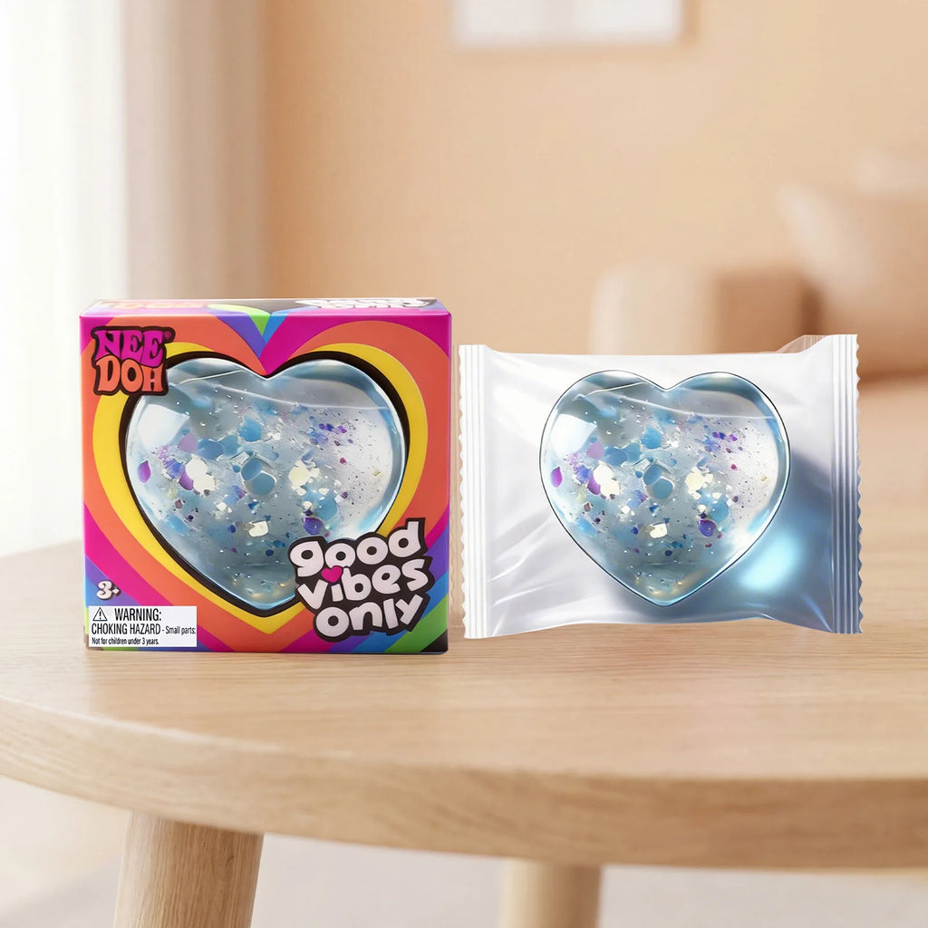 Needoh Heart Shape Squishy Stress Relief Toy | Soft & Portable Palm Fidget