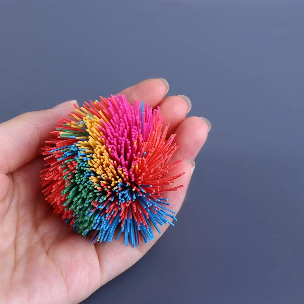 Stress Relief Anti-Stress Colorful Rainbow Fidget Sensory Ball Baby Stretchy Ball Bouncy Stress Balls Monkey Stringy Balls