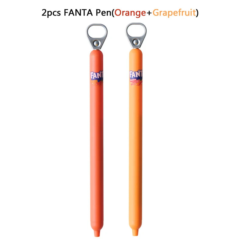 KACO x Fanta Pull-Tab Gel Pens,Creative Ins Signature Pen,0.5mm Quick Drying&Comfortable Grip Fun&Stess Relief Kawaii Stationery