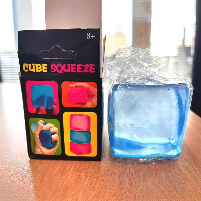 Needoh Nice Berg Giant Sensory 7.5cm Cube Mini 4 Pack Baby Teenie Cube Sensory Slow Rebound Stress Reliever Anti-Anxiety Toy