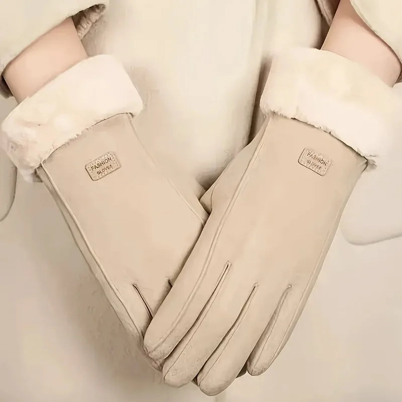 Women's Plush-Lined Touchscreen Gloves