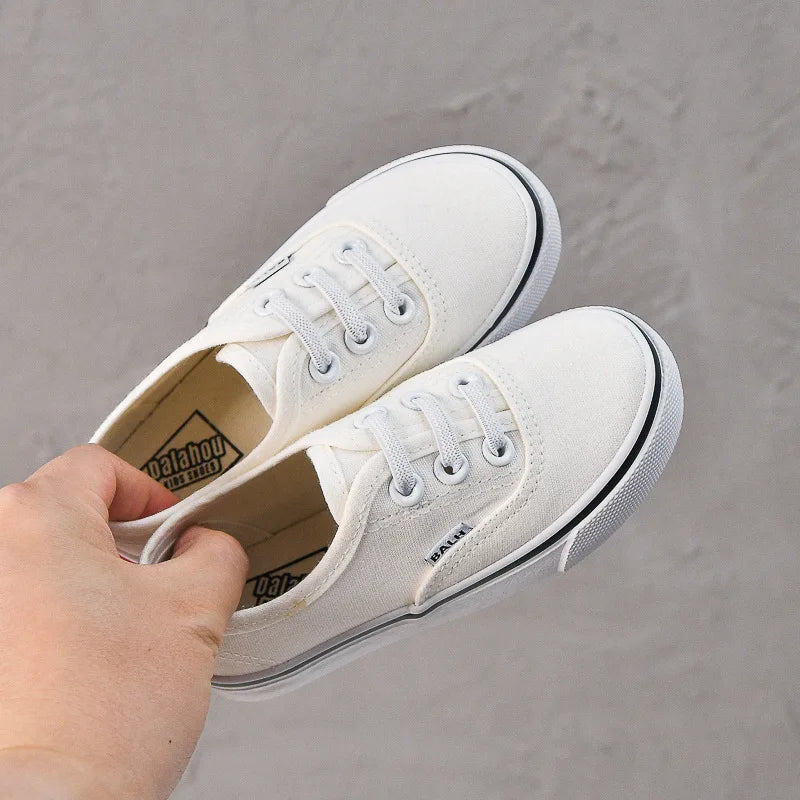 Kids' Unisex Canvas Lace-Up Casual Sneakers