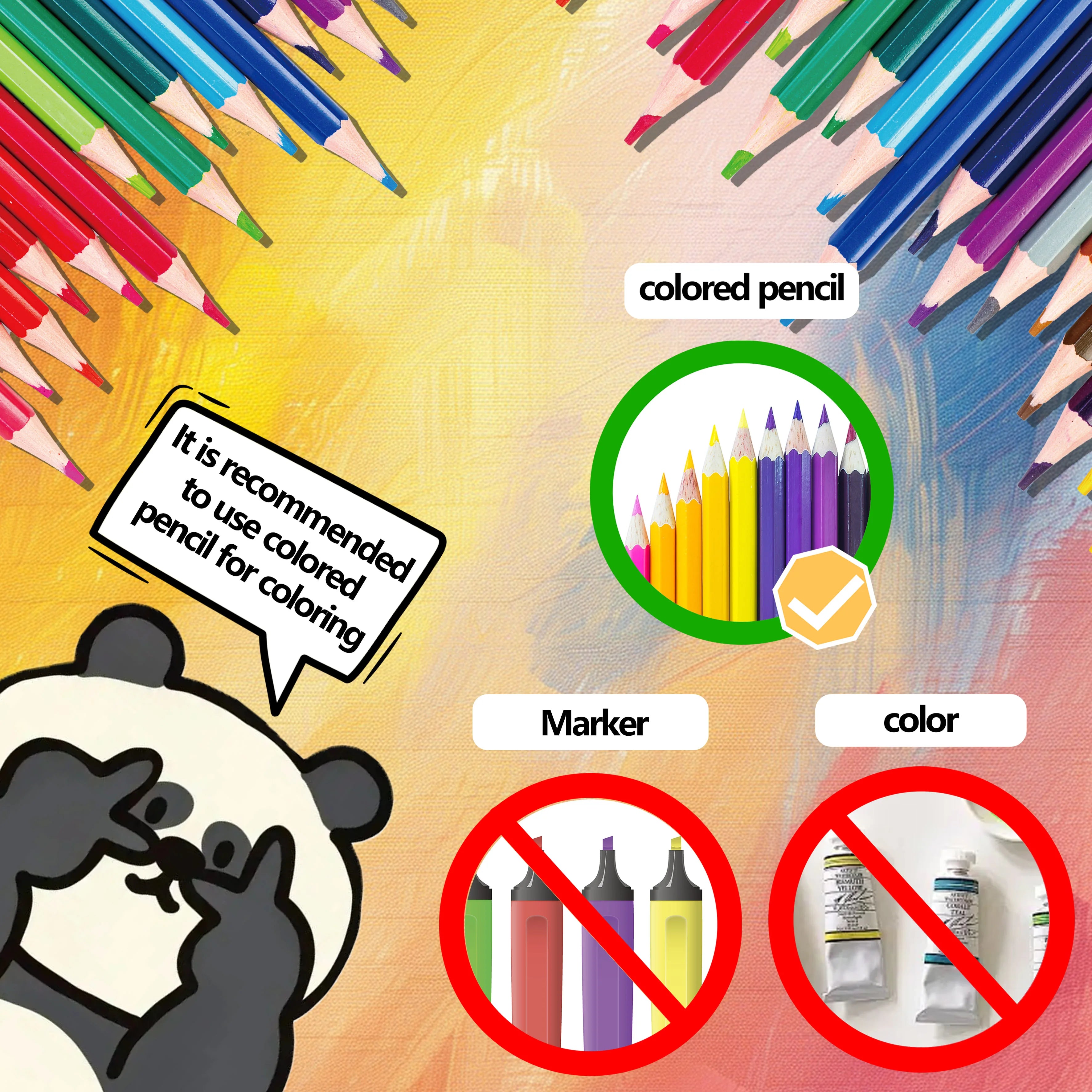 Stress Relief Cute & Easy Coloring Book for Adults and Teens - 24 Pages Adult Picture Book Emotional Release Drawing Books