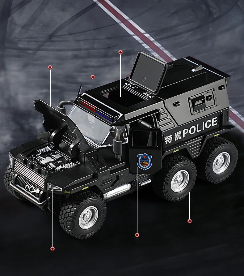 1:32 Alloy Car Model Diecasts & Toy WAT City Police Truck Model Diecast Vehicles Toy Cars Kid Toys For Children Gifts Boy Toy