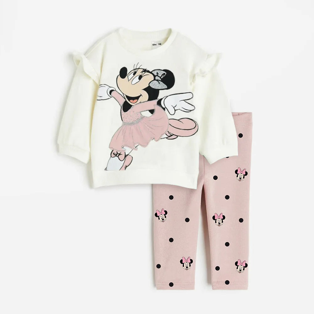 Toddler Girls Cartoon Sweatshirt & Leggings Set