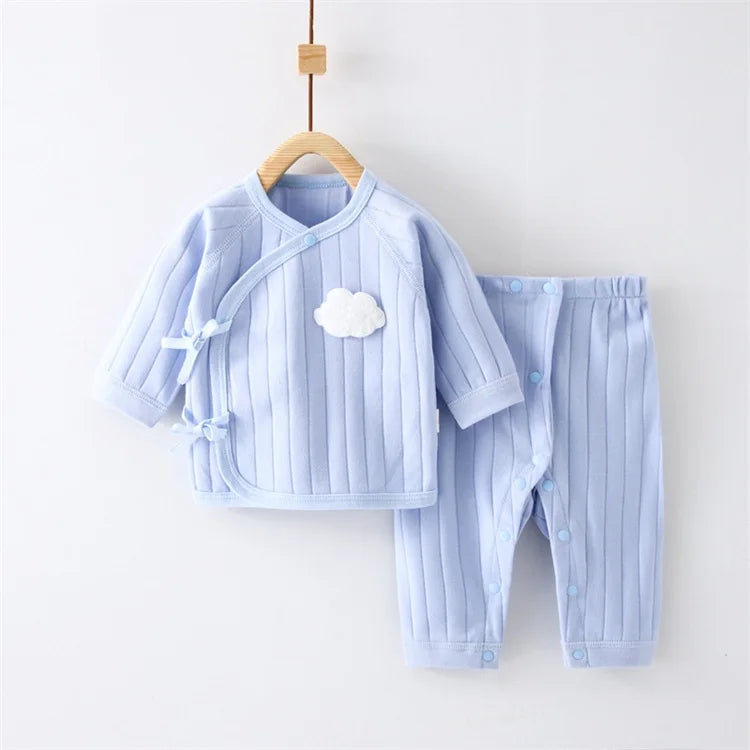 Newborn Baby Unisex Cotton Long Sleeve Top & Pants Set