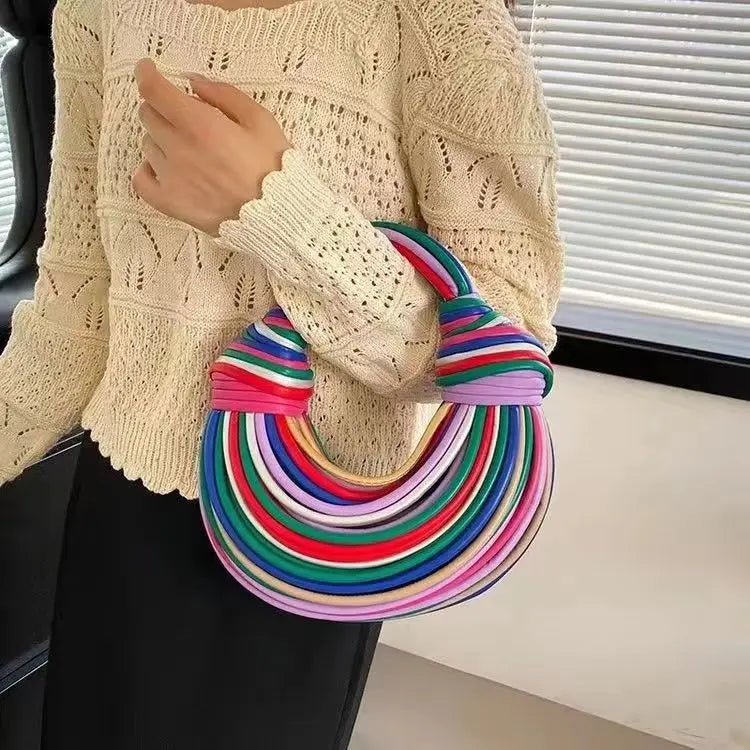 Women's Handwoven Rope Knotted Shoulder Bag