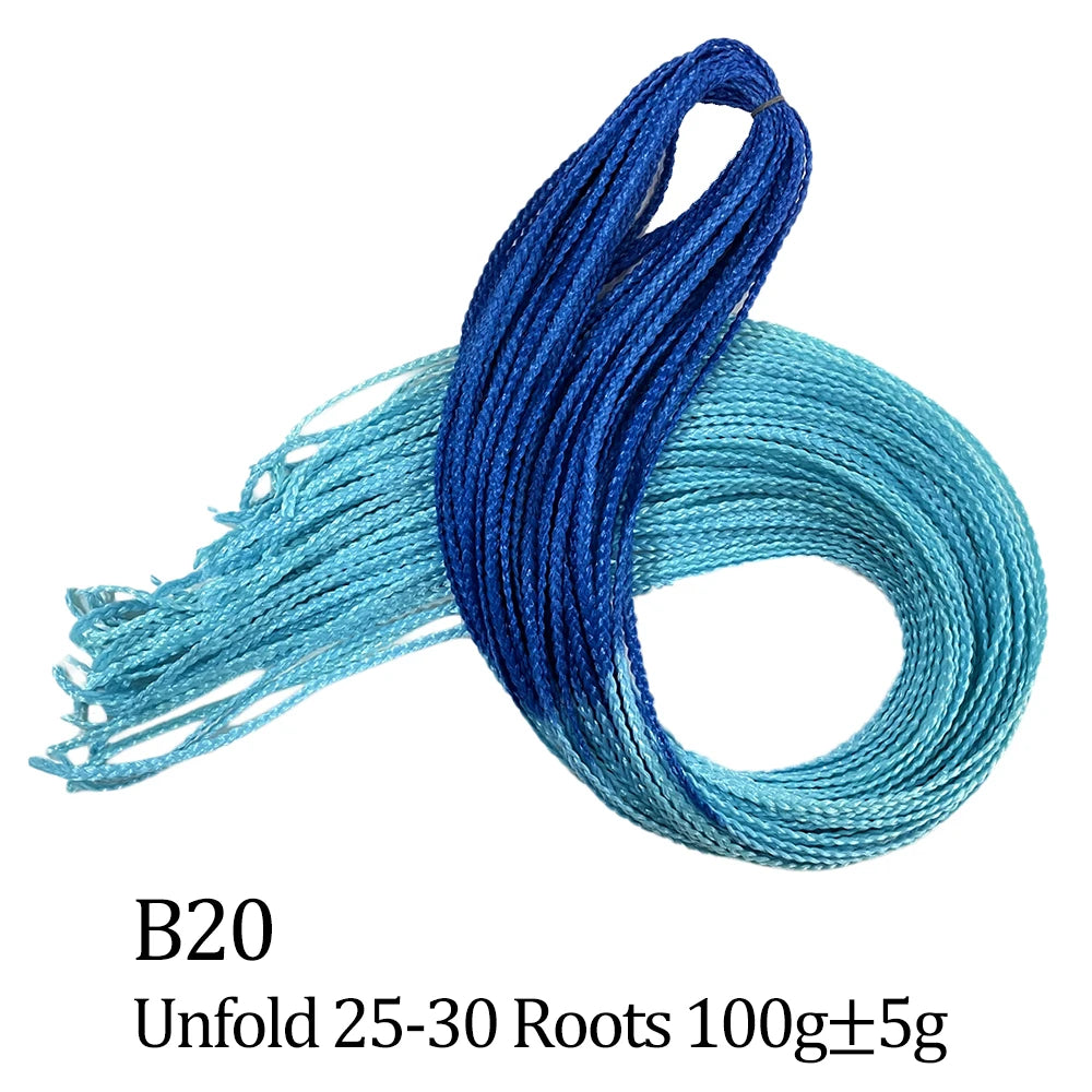 Ombre Zizi Braids Thin Box Braids Crochet Hair Extensions Synthetic Hair Rainbow Thin Zizi Braids Hair Bundles BudaBuda