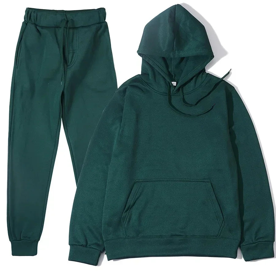 Men's Hoodie & Pants Sports Suit – Two-Piece Casual Running Set
