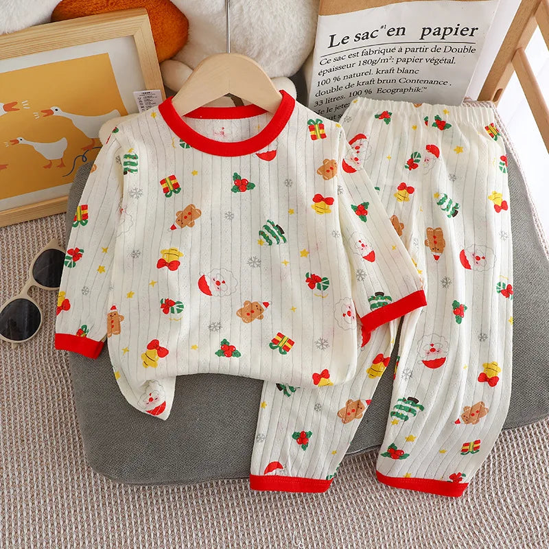 Child Boys Girls Pajamas Sets New Adorable 0-6Y Kids Clothes Loungewear Autumn Spring Baby Cotton Long Sleeve Sleepwear Outfit