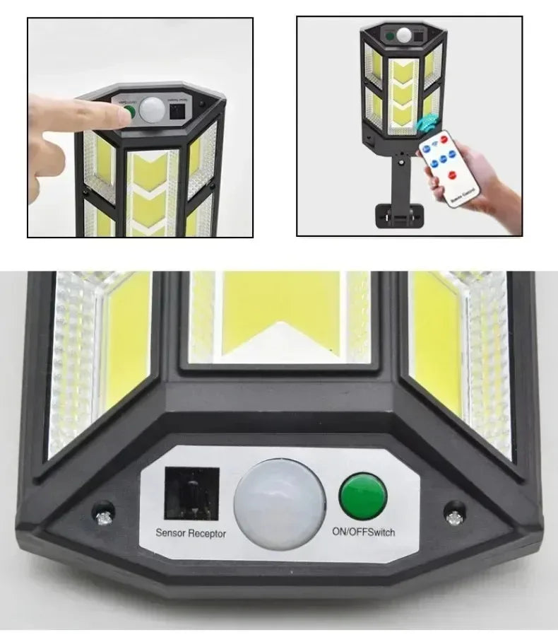 15000LM Solar Motion Sensor Wall Light | IP65 Waterproof Outdoor LED Lamp