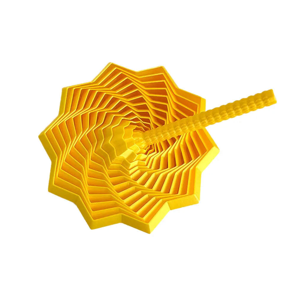 3D Visual Illusion Fidget Star | Sensory Stress Relief Spiral Ornament