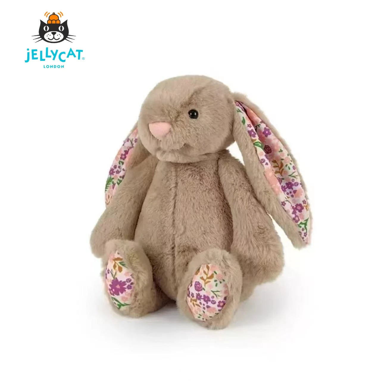 Soft Bunny Plush Toy 30cm | Long Ears Rabbit Doll – White & Pink
