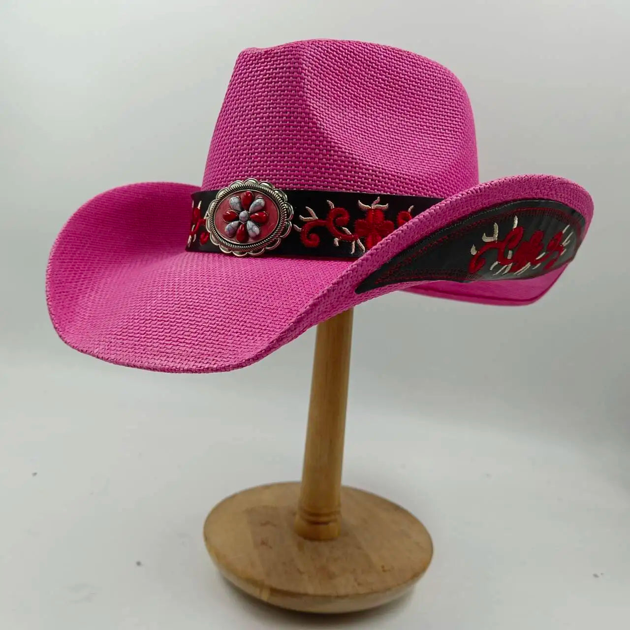 Women's Straw Cowgirl Hat – Wide Brim Shapeable Western Beach Sun Hat | Coastal Cowgirl Style