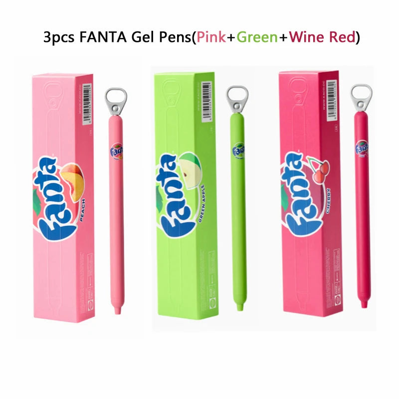 KACO x Fanta Pull-Tab Gel Pens,Creative Ins Signature Pen,0.5mm Quick Drying&Comfortable Grip Fun&Stess Relief Kawaii Stationery