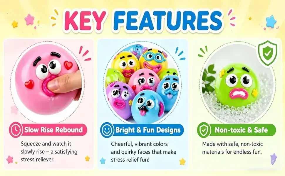 Smushers Dog Face Swap Squishy Toy | Soft Moldable Slow Rise Squeeze Toy | 5 Colors | Ages 14+