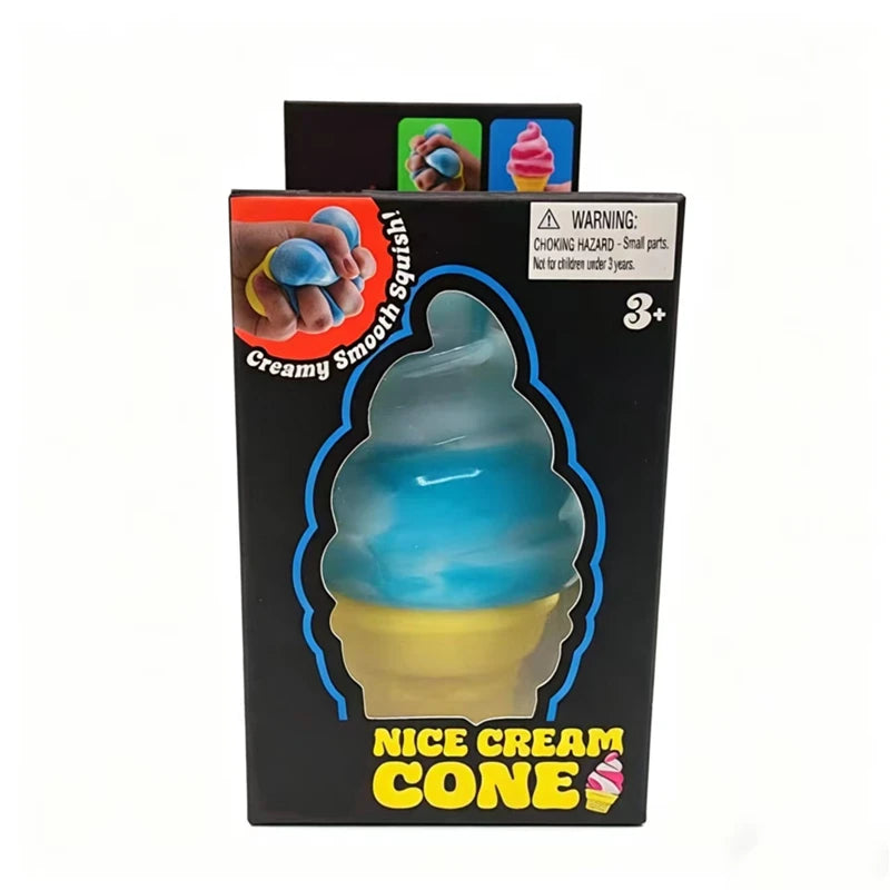 Needoh Nice Cream Cone Sensory Squeeze Toy | Non-Toxic Stress & Anxiety Relief for Kids & Adults