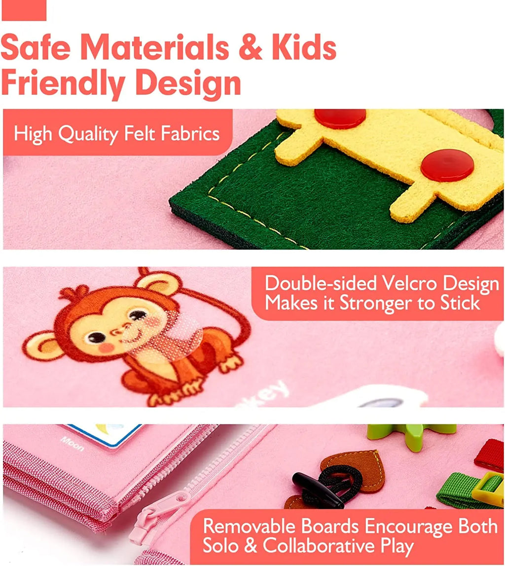 Montessori Toddler Busy Board | Autism Sensory Toy for Life Skills & Motor Development