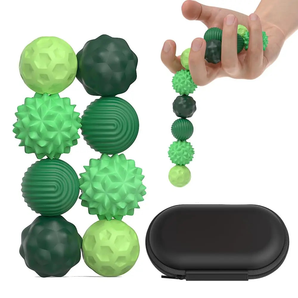 Magnetic Balls Fidget Sensory Toys Stress Relief for Adults Kids Fidget Textured Magnetic Balls with Silicone Shell Desk Toys
