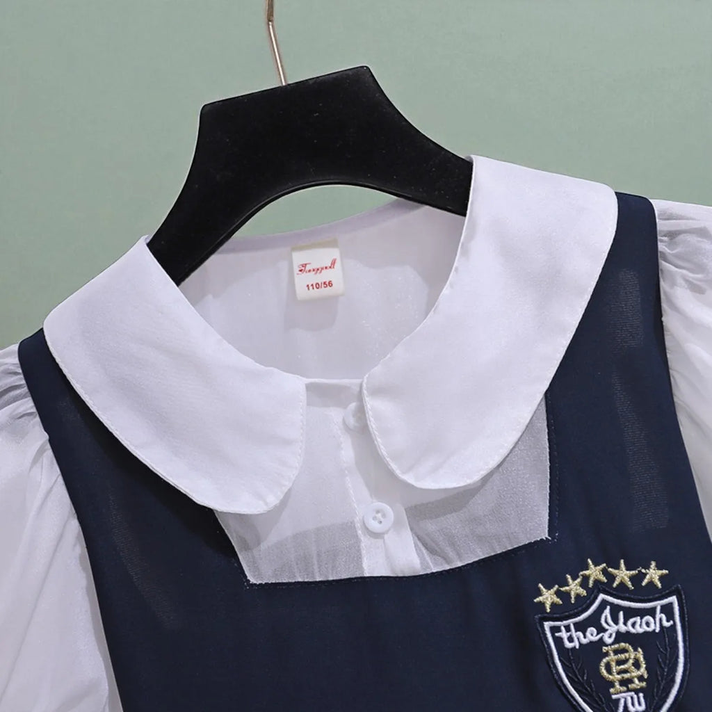 Toddlers Dresses For Girls Children's Dress Summer Cotton Kids School Costumes Short Sleeve Baby  4 5 6 8 9 10 12 Years