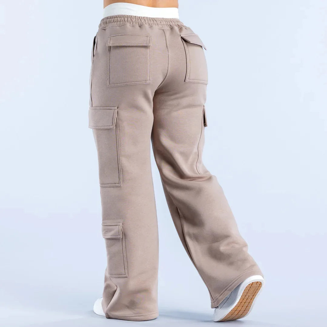 Women's Wide Leg Cargo Pants with Pockets