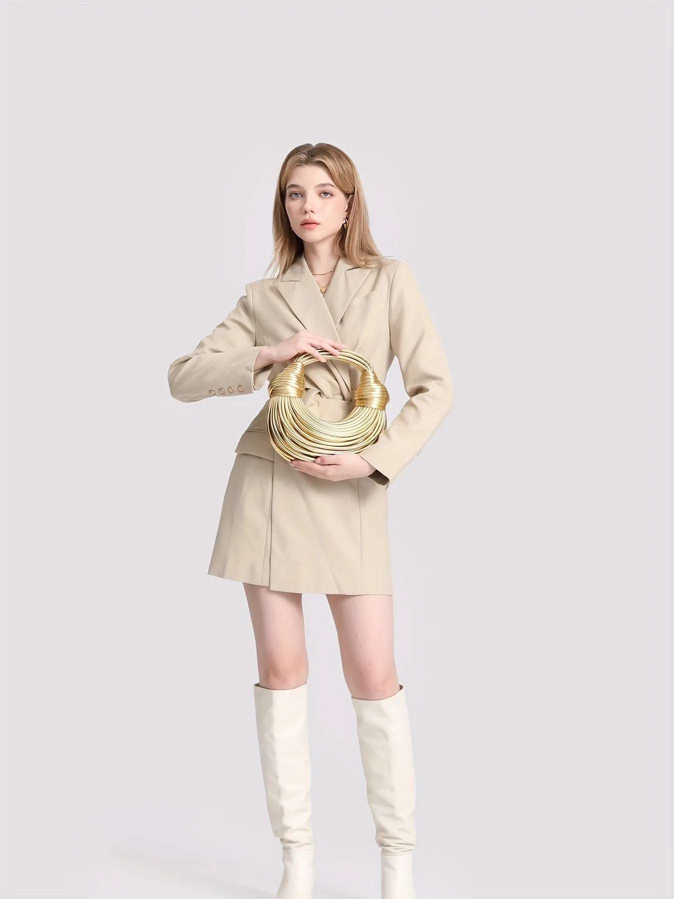 Women's Handwoven Rope Knotted Shoulder Bag