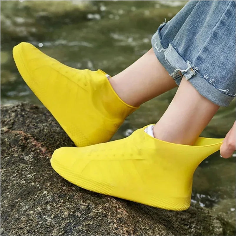 2026 New Reusable Waterproof Rain emulsion Shoes Covers Outdoor Rain Boot Overshoes Walking Shoes Accessories Shoe Cover 1Pair