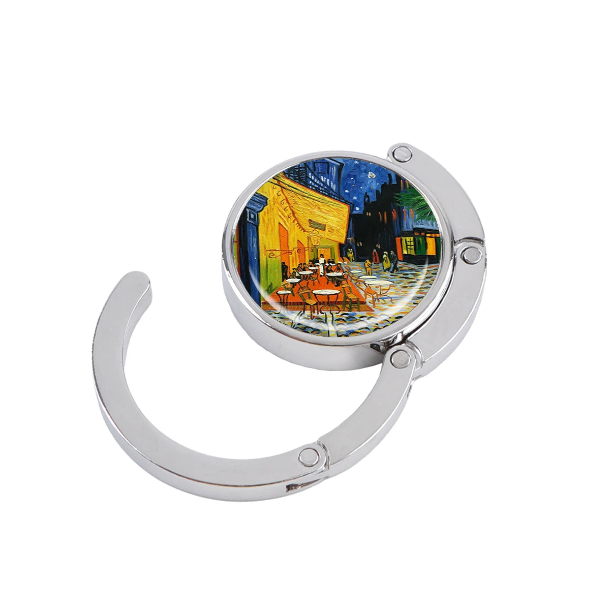 Van Gogh Art Folding Metal Purse Hanger & Table Bag Hook