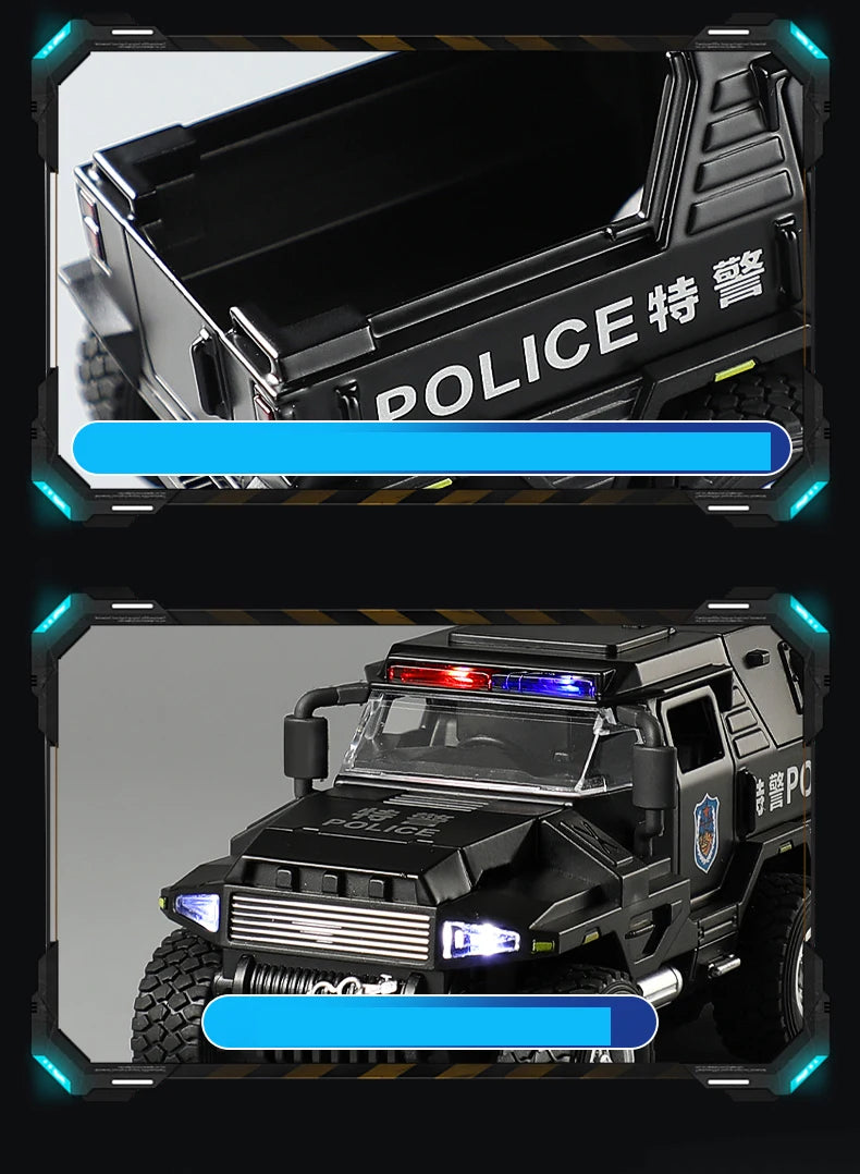 1:32 Alloy Car Model Diecasts & Toy WAT City Police Truck Model Diecast Vehicles Toy Cars Kid Toys For Children Gifts Boy Toy