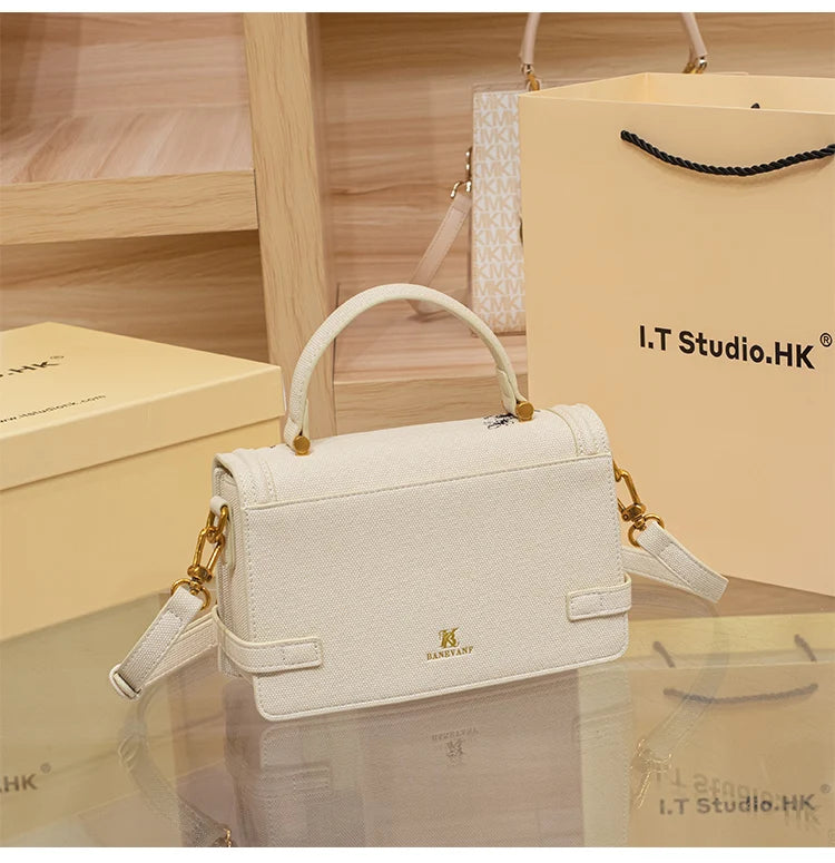 Women's Embroidered Floral Satchel Crossbody Bag