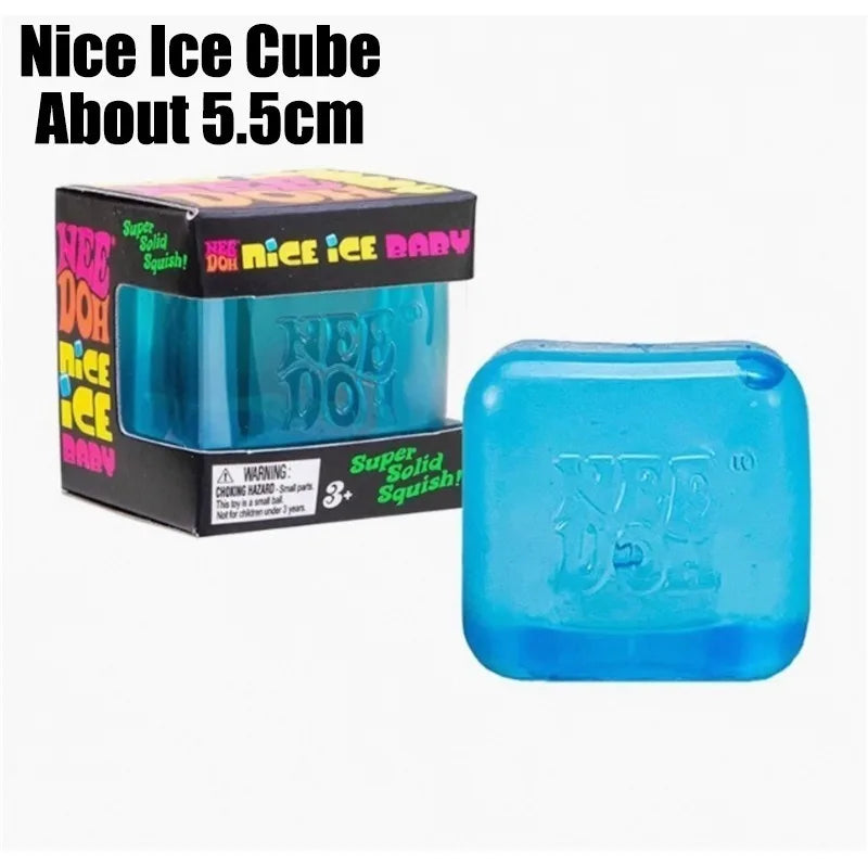 Needoh Nice Berg Giant Sensory 7.5cm Cube Mini 4 Pack Baby Teenie Cube Sensory Slow Rebound Stress Reliever Anti-Anxiety Toy