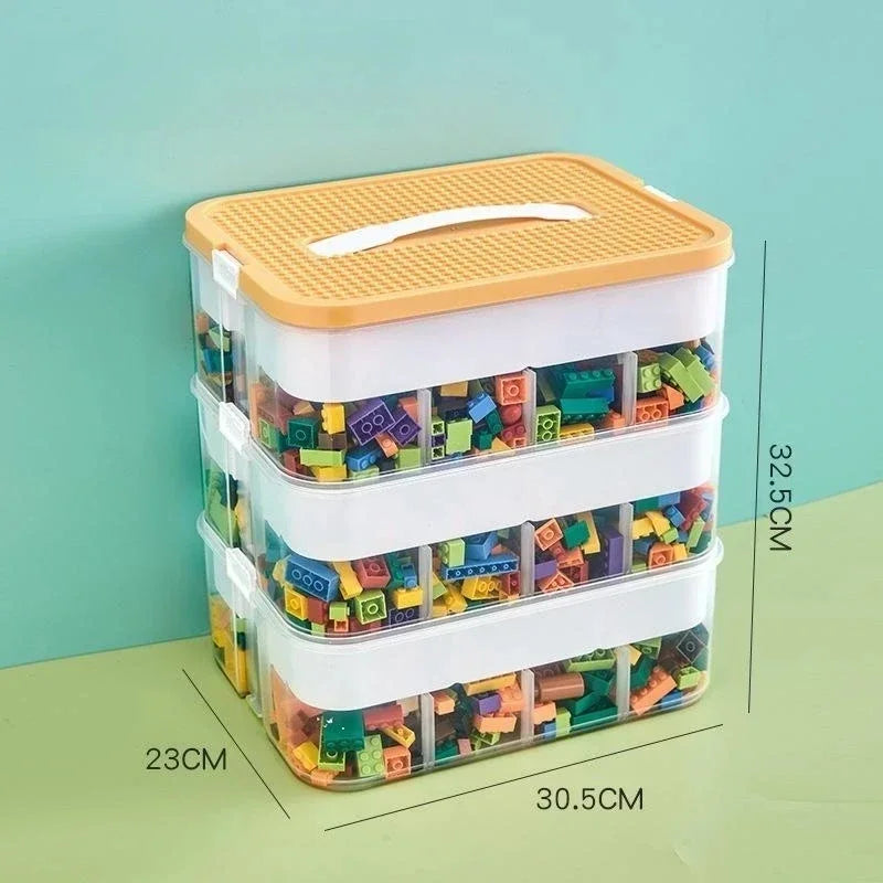 Lego Storage Box Building Block Organizer Particle Toy Jigsaw Puzzle Container Partition Lego Storage Bin Children Toy Organizer
