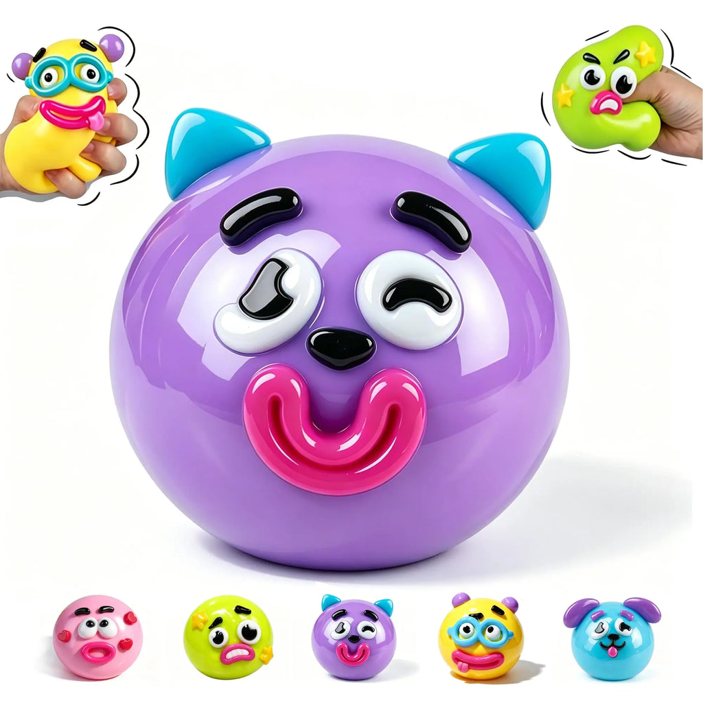 Smushers Dog Face Swap Squishy Toy | Soft Moldable Slow Rise Squeeze Toy | 5 Colors | Ages 14+
