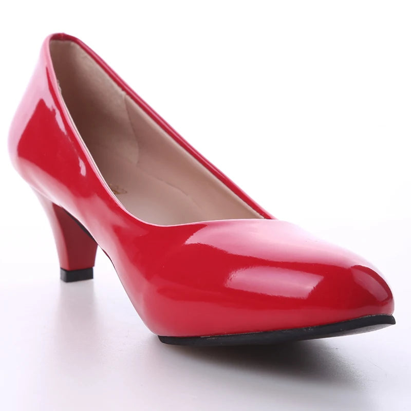 Women's Medium Spike Heel Round Toe Office Pumps