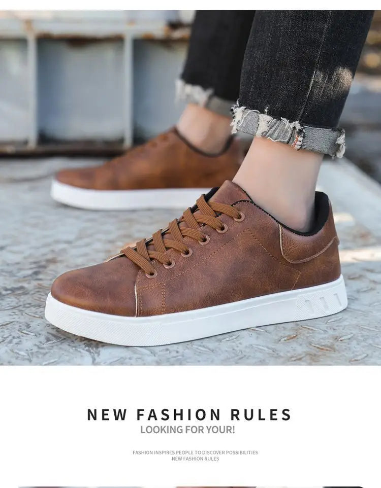 Men's Soft Sole Breathable Casual Lace-Up Shoes