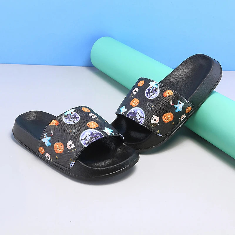 Kids' Cartoon PU Leather Sandal Slippers
