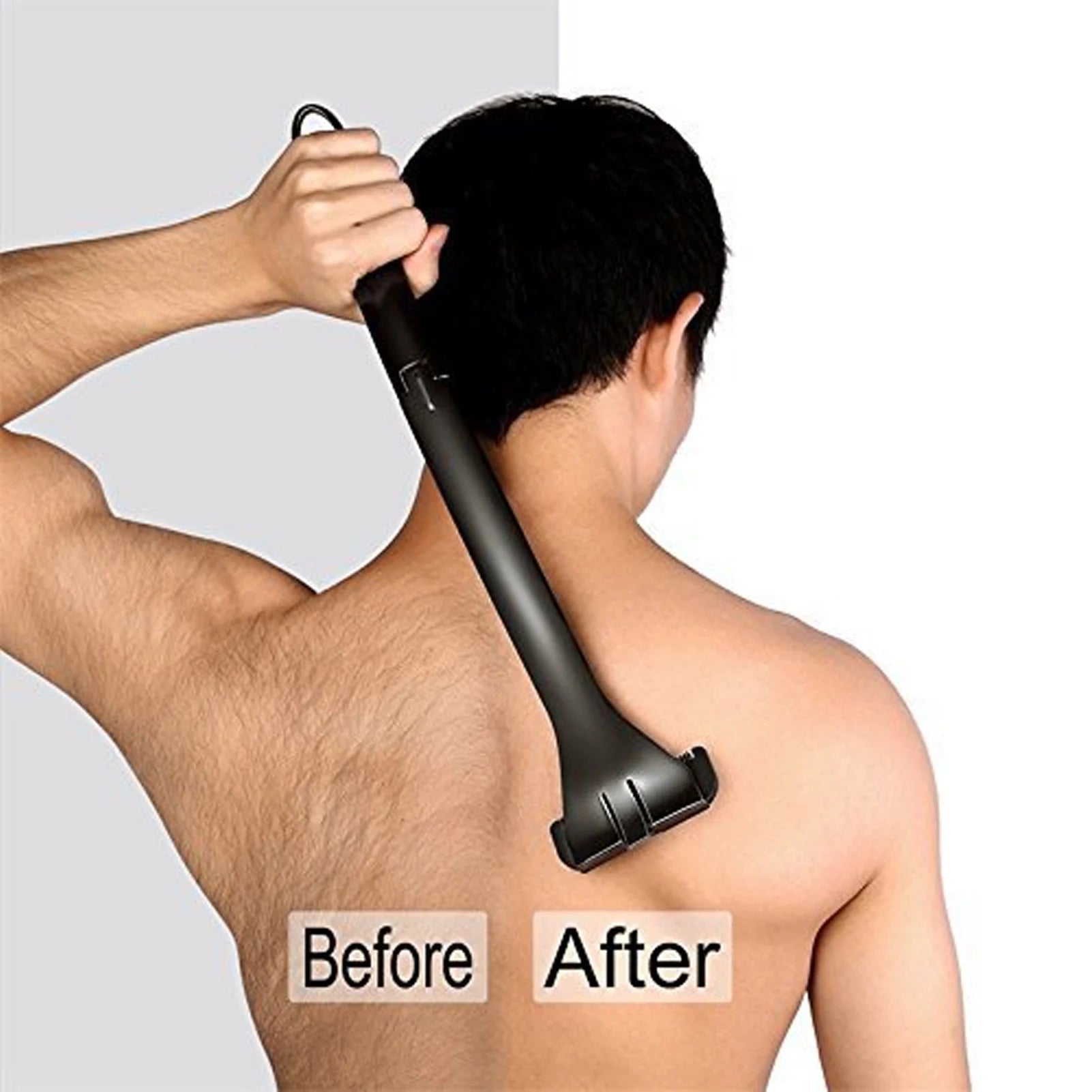 Back Cleaning Trimmer Back Trimmer Long Handle Foldable Comfy Back Cleaning Manual Back Trimmer for Men Manual Back Hair Trimmer