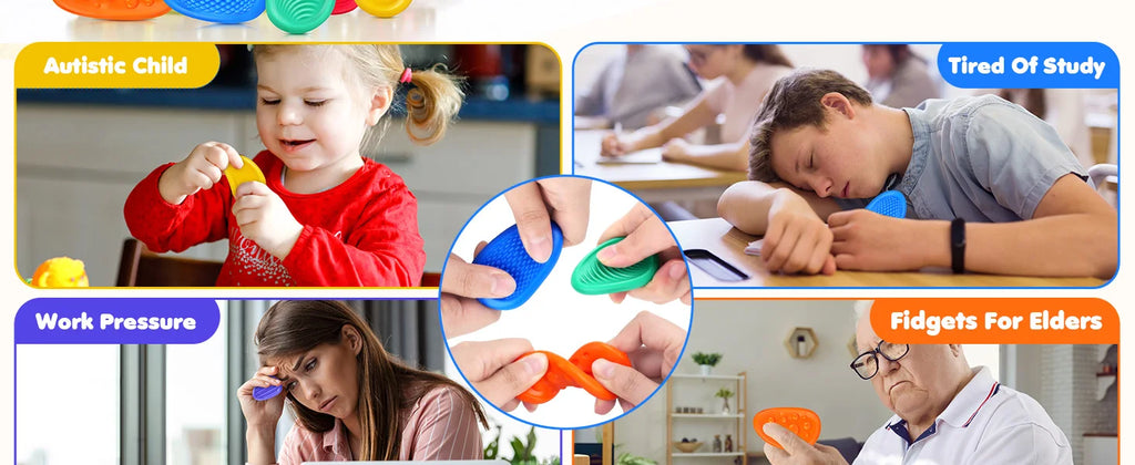Magnetic Balls Fidget Sensory Toys Stress Relief for Adults Kids Fidget Textured Magnetic Balls with Silicone Shell Desk Toys