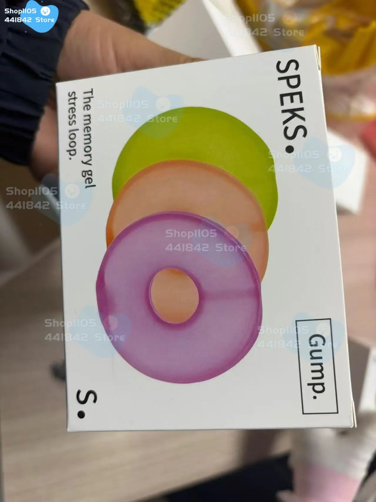 2026 Speks Gump Loop Pressure Ball Soft Stress Relieving Sensory Fidget Stress Ring Gel Squishy Toy for Kids Adults