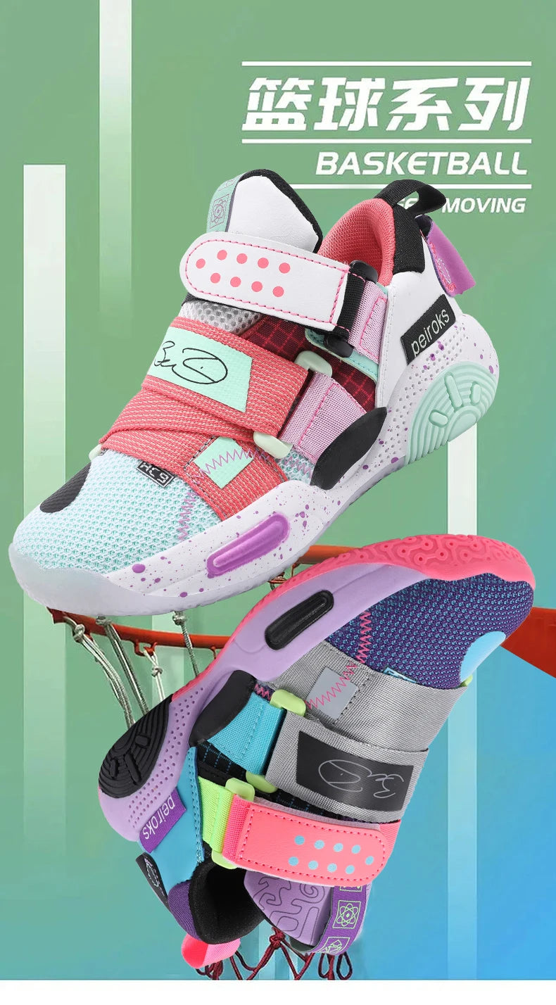 Kids' Unisex Lightweight Basketball Sneakers