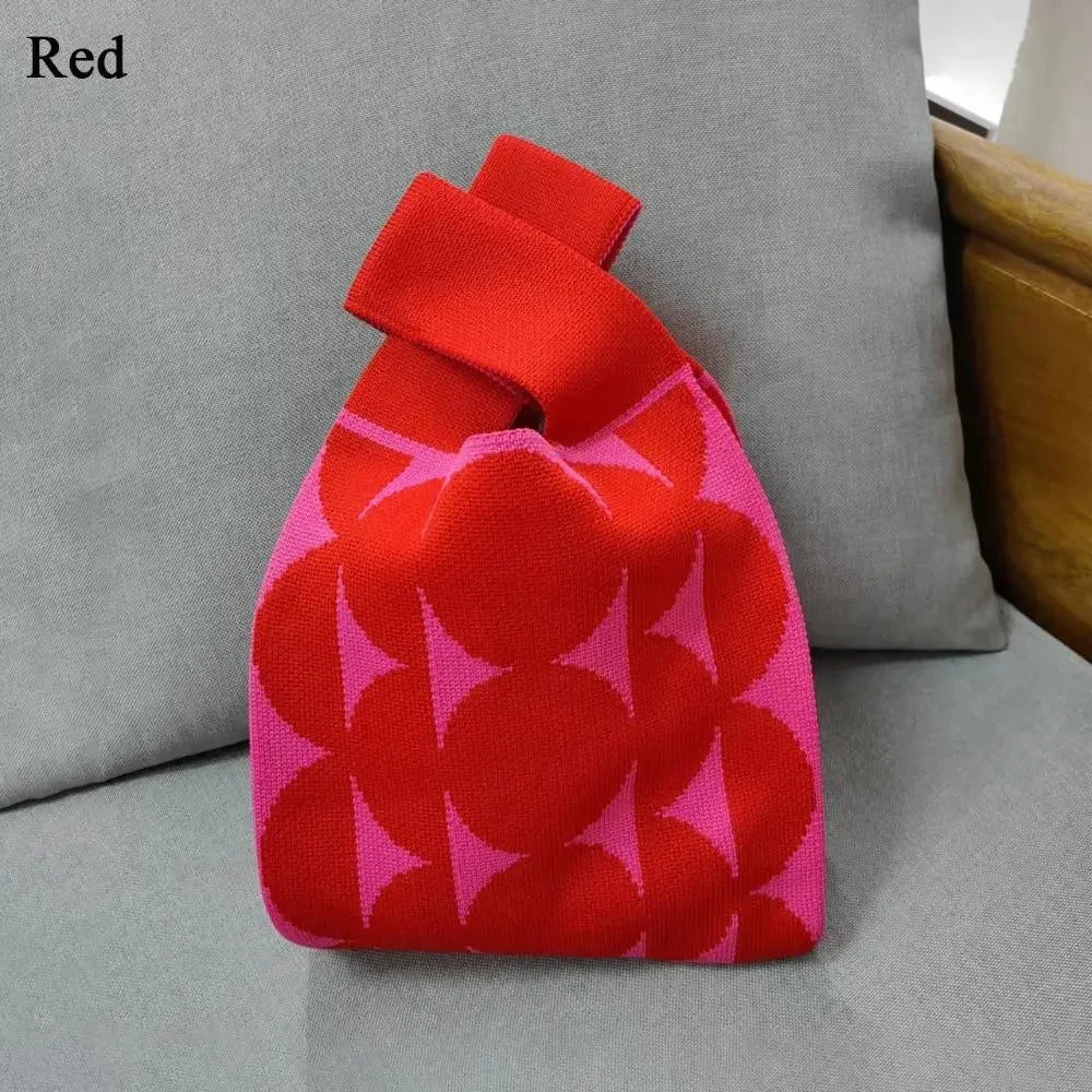 Women's Handmade Knit Wrist Tote Bag